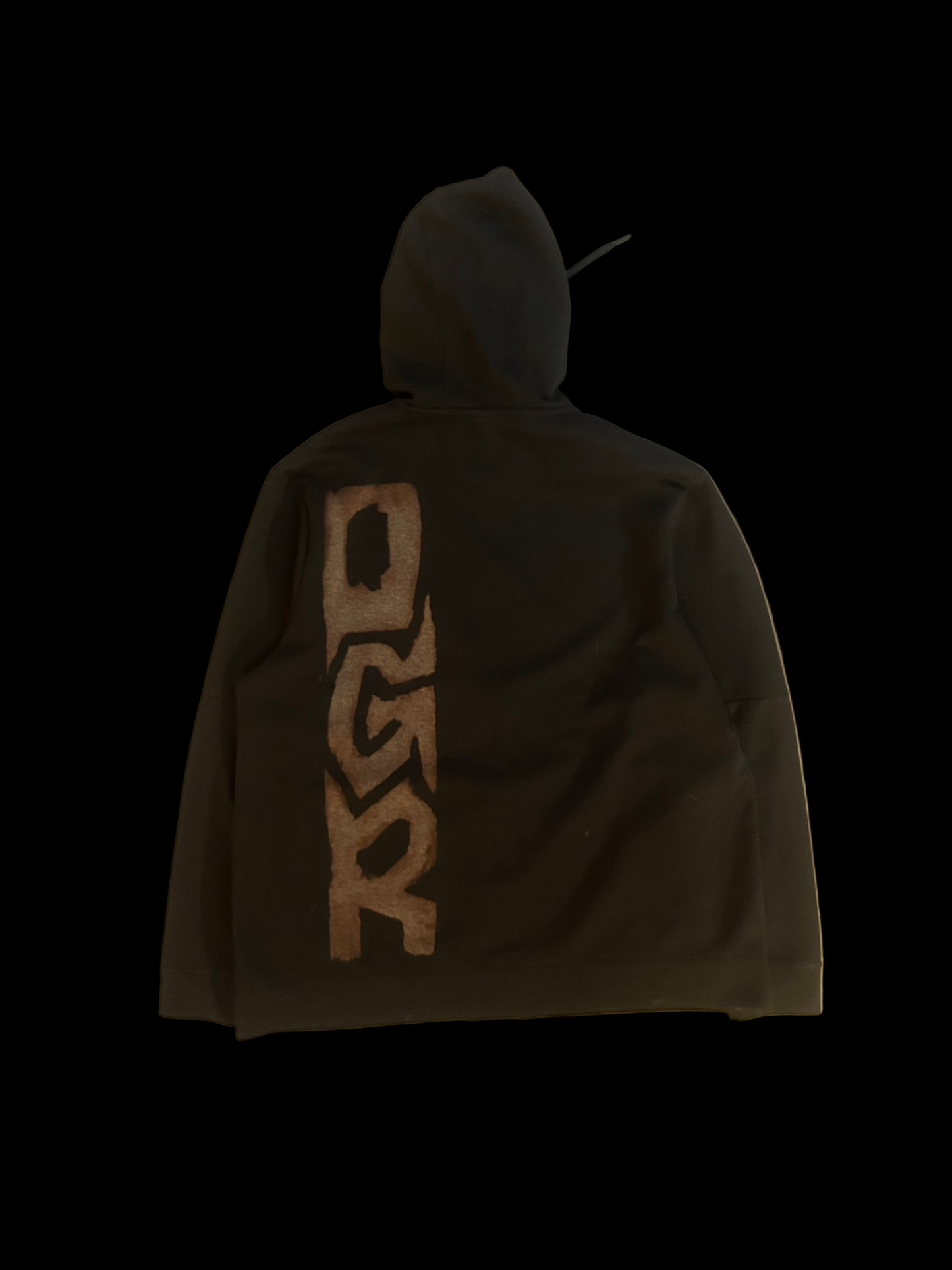 1of1 Bleach Painted Jester Head Zip-Up